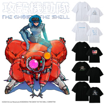 攻殻機動隊プリント半袖Tシャツ